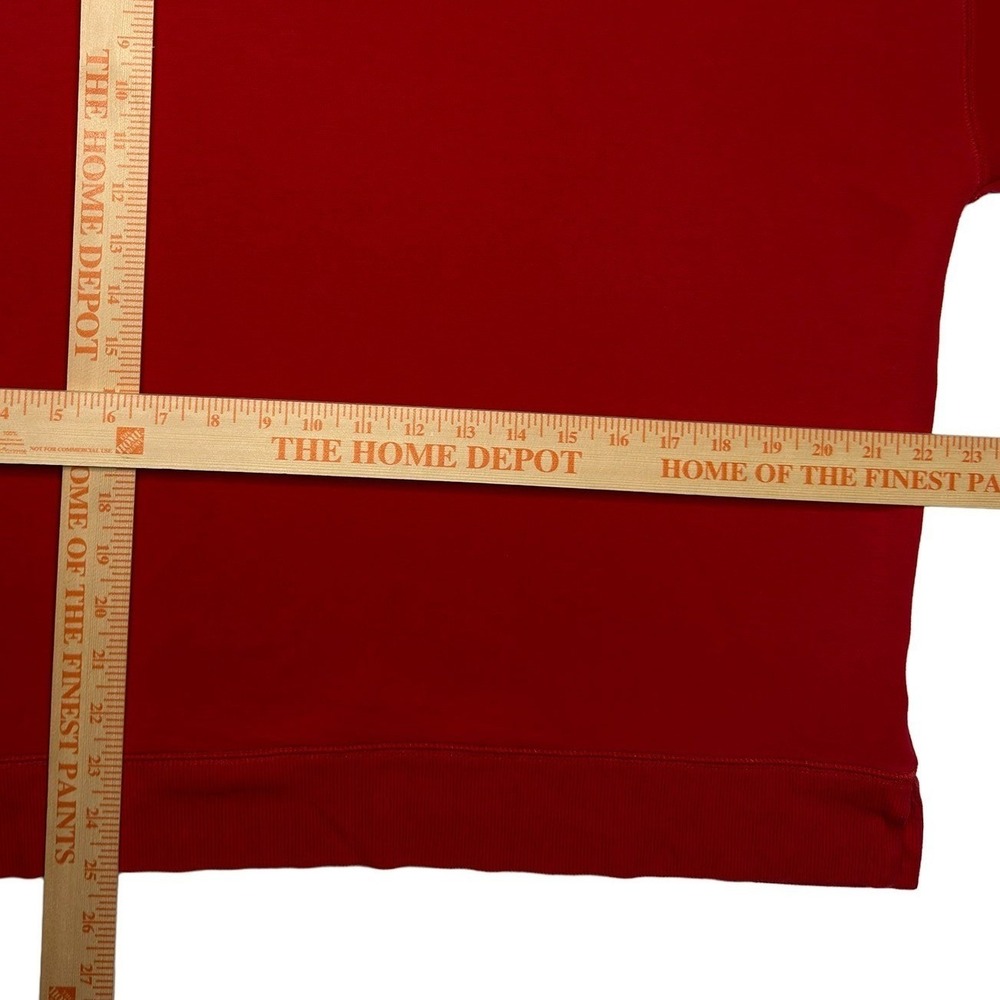 Ralph Lauren Mock Neck Sweatshirt 3/4 Sleeve Drop Shoulder Red Women's Size XL - Picture 8 of 11